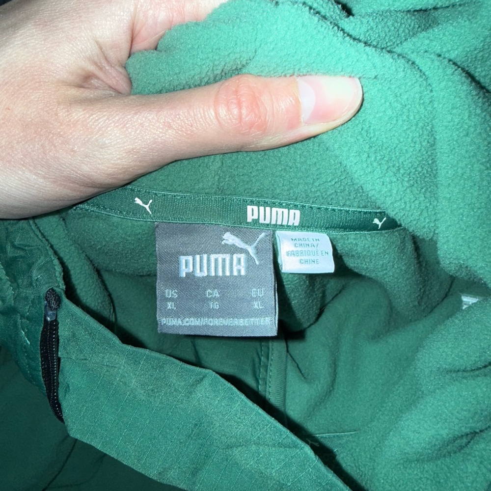 Puma Men's Forest Green Hooded Sweater - Picture 4 of 4